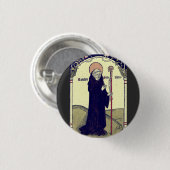 Sint Benedictus van Nursia Patroon van Europa Kath Ronde Button 3,2 Cm (Voorkant /achterkant)