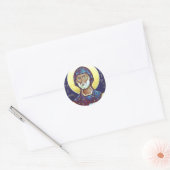 Sint-Benedictus van Nursia Ronde Sticker (Envelop)