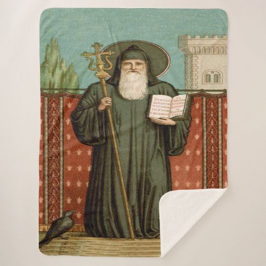 Sint Benedictus van Nursia Sherpa Deken (Voorkant)