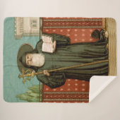 Sint Benedictus van Nursia Sherpa Deken (Voorkant (horizontaal))