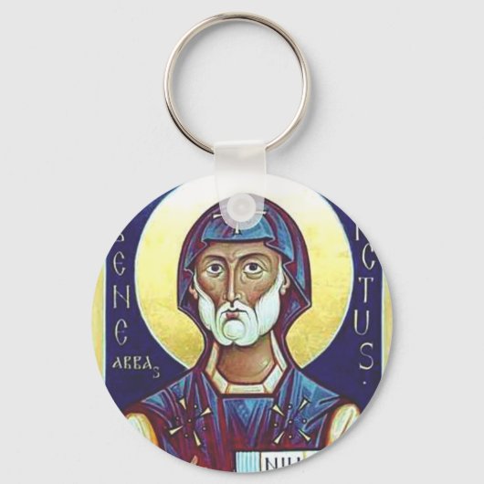 Sint-Benedictus van Nursia Sleutelhanger (Voorkant)