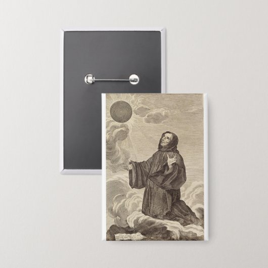Sint-Benedictus van Nursia Vader van het monastici Button (Voorkant / Achterkant)