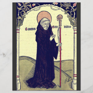 Sint-Benedictus van Nursia Vader van het monastici Flyer
