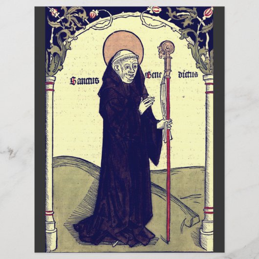 Sint-Benedictus van Nursia Vader van het monastici Flyer (Voorkant)