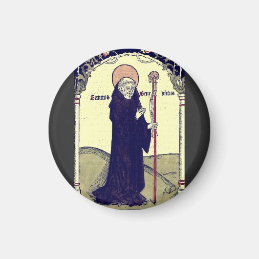 Sint-Benedictus van Nursia Vader van het monastici Magneet (Voorkant)
