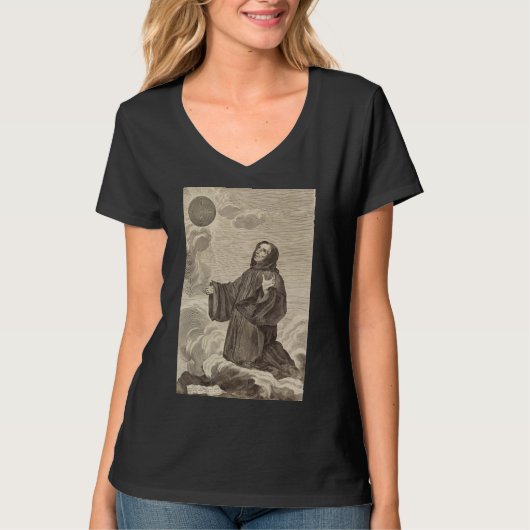 Sint Benedictus van Nursia Vader van het monastici T-shirt (Voorkant)