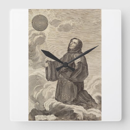 Sint-Benedictus van Nursia Vader van het monastici Vierkante Klok (Voorkant)