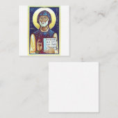 Sint-Benedictus van Nursia Vierkante Visitekaartje (Voorkant / Achterkant)