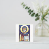 Sint-Benedictus van Nursia Vierkante Visitekaartje (Staand voorkant)
