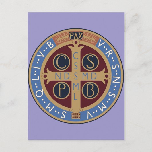 Sint-Benedictusmedaille Briefkaart (Voorkant)