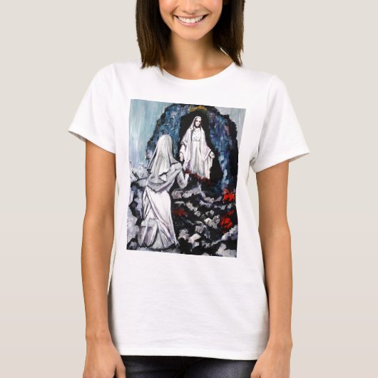 Sint-Bernadette bij de Grotto T-shirt (Voorkant)