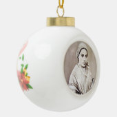 Sint-Bernadette kerstversiering Keramische Bal Ornament (Links)