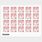 Sint Bernadette Soubirous als kind Vierkante Sticker (Vel)