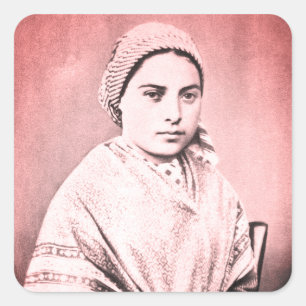 Sint Bernadette Soubirous als kind Vierkante Sticker
