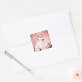 Sint Bernadette Soubirous als kind Vierkante Sticker (Envelop)