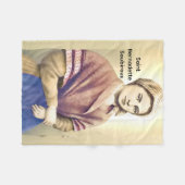Sint Bernadette Soubirous Fleece Deken (Voorkant (Horizontaal))