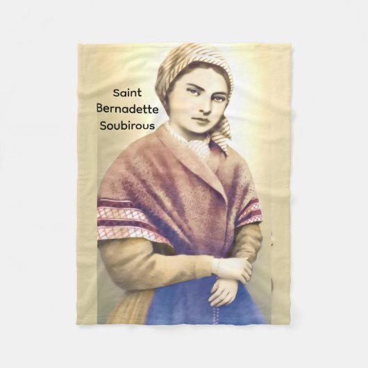 Sint Bernadette Soubirous Fleece Deken (Voorkant)