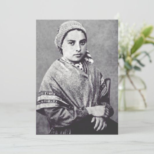 Sint Bernadette Soubirous Kaart (Staand voorkant)
