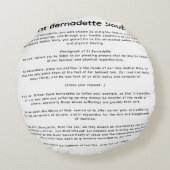 Sint Bernadette Soubirous Rond Kussen (Achterkant)