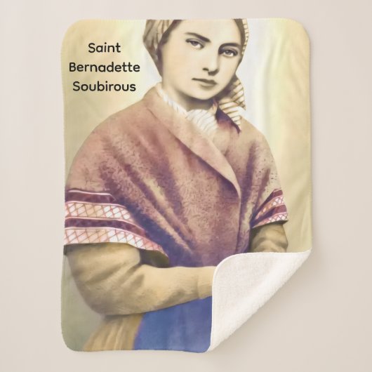 Sint Bernadette Soubirous Sherpa Deken (Voorkant)
