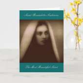 Sint Bernadette Soubirous The most Beauful Saint Kaart (Gele Bloem)