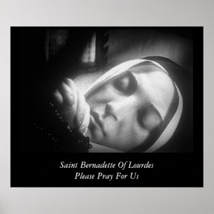 Sint-Bernadette van Lourdes, bidden voor ons Poster