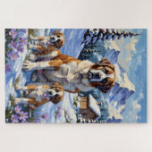 Sint-Bernard Alpen Krokus Kunst Legpuzzel (Horizontaal)