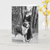 Sint-bernard & Boston Terrier, 1925 Kaart (Gele Bloem)