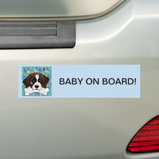 Sint-Bernard Bumpersticker (Op auto)