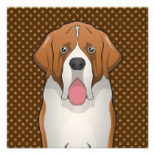 Sint-Bernard-Cartoon (Sint-Bernard) Foto Afdruk (Voorkant)