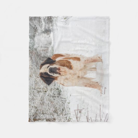 Sint-Bernard-deegdeken Fleece Deken (Voorkant)