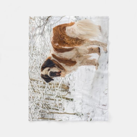 Sint-Bernard-deegdeken Fleece Deken (Voorkant)