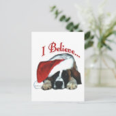 Sint-bernard die ik heb geloofd feestdagenkaart (Staand voorkant)