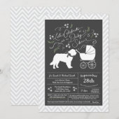 Sint Bernard Dog Baby shower Genderneutraal Kaart (Voorkant / Achterkant)