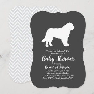 Sint Bernard Dog Baby shower Genderneutraal Kaart