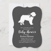 Sint Bernard Dog Baby shower Genderneutraal Kaart (Voorkant)