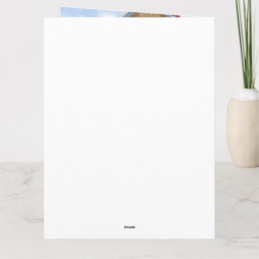 Sint-Bernard Dog in het sneeuwkersthondenhuis Kaart (Achterkant)