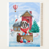 Sint-Bernard Dog in het sneeuwkersthondenhuis Planner (Achterkant)