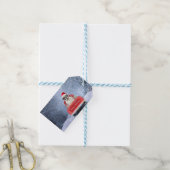 Sint-Bernard Dog in Snow, tijdens de kerstmis Cadeaulabel (Met Touw)
