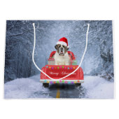 Sint-Bernard Dog in Snow, tijdens de kerstmis Groot Cadeauzakje (Voorkant)