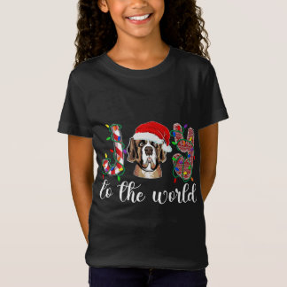 Sint-Bernard Dog Kerstmis Sint Bernard Xmas Partij T-shirt