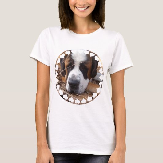 Sint Bernard Dog Long Sleeve Women's T-Shirt (Voorkant)