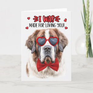 Sint Bernard Dog maakt van je Valentijn Feestdagen Kaart