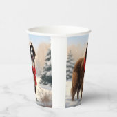 Sint-Bernard Dog met sneeuwkerst Papieren Bekers (Rechts)