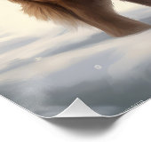 Sint-Bernard Dog met sneeuwkerst Perfect Poster (Hoek)