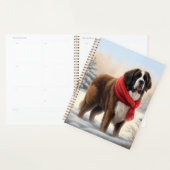Sint-Bernard Dog met sneeuwkerst Planner (Display)