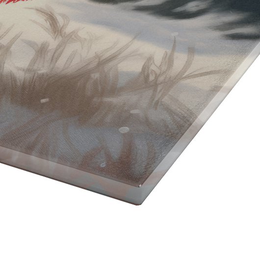 Sint-Bernard Dog met sneeuwkerst Snijplank (Hoek)