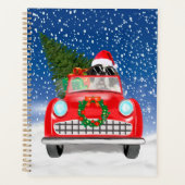 Sint-Bernard-dog rijden met sneeuwkerst Planner (Voorkant)