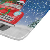 Sint-Bernard-dog rijden met sneeuwkerst Snijplank (Hoek)