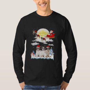 Sint-Bernard Dog Santa Sleigh Kerstmis Lover  T-shirt